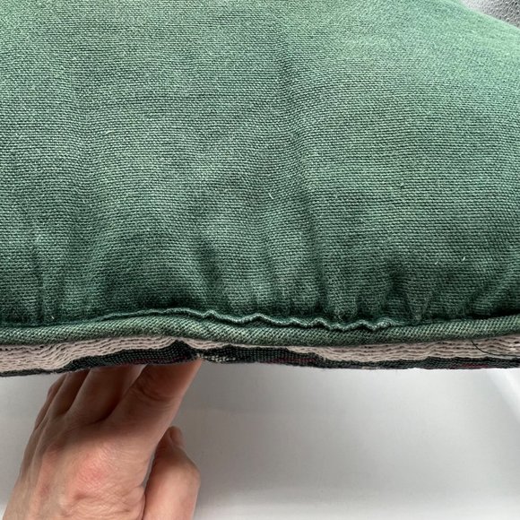 Vintage Tapestry Christmas Old World Santa Reindeer Toss Throw Pillow 16x16" - Picture 11 of 12